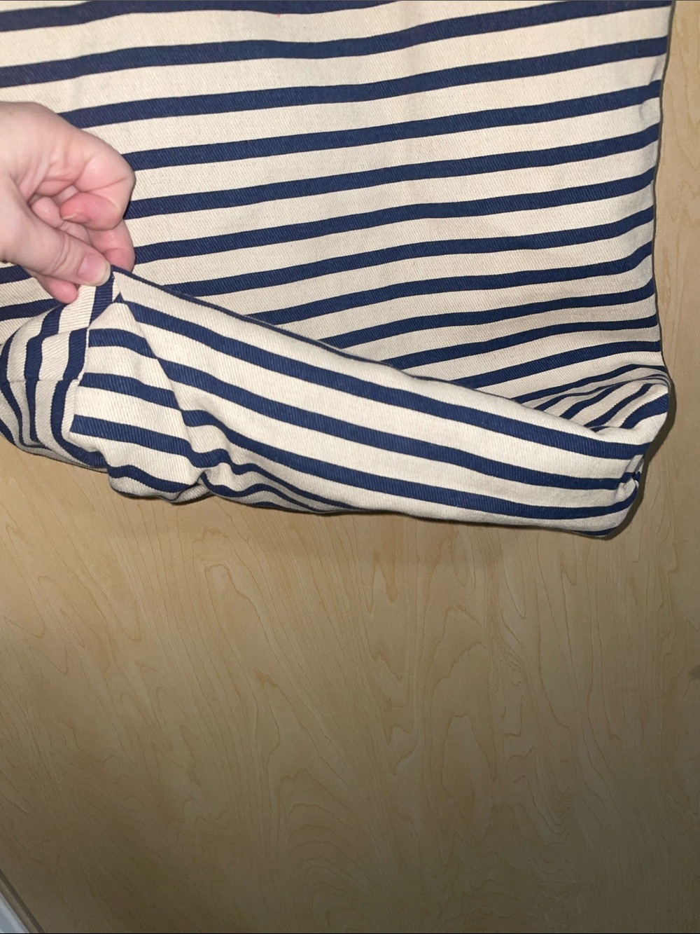 summer & rose Navy and Cream Striped Rope-Handle Beach Tote - Picture 8 of 11